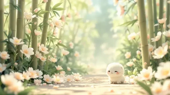 花间漫步 - 美女直播秀竹影清风影像