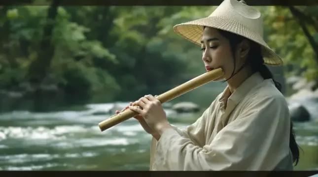 竹笛悠扬 - 美女直播秀竹影清风影像